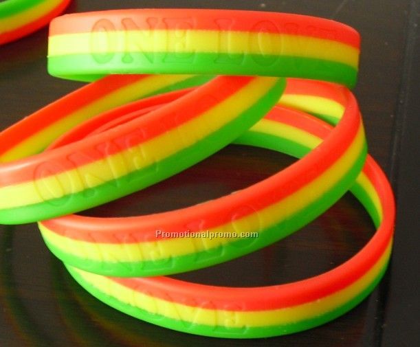 Rainbow silicone bracelets