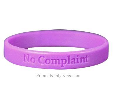 Custom-made debossed silicone bracelet