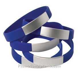 Silicone Wristband with aluminium plate