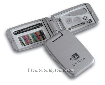 Silver travel sewing set
