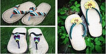 Flax Straw Slippers