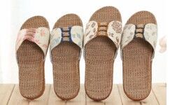 Flax Straw Slippers