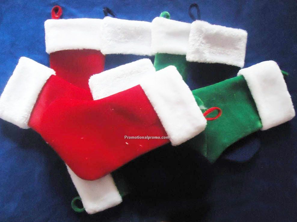 15" Unimprinted Christmas Plush Stocking