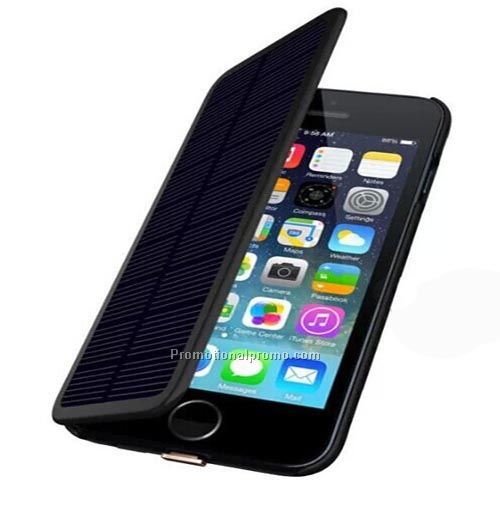 Portable solar charger, For iPhone 6 Power Pack Charger external battery case with 2800mAh