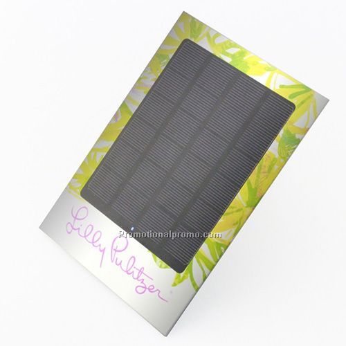 Recycled paper solar gift card