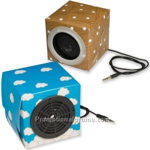 Foldable mini paper cardboard speaker