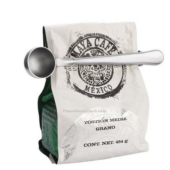 1 Piece Multifunction Stainless Steel Coffee Scoop With Clip Coffee Tea Measuring Scoop