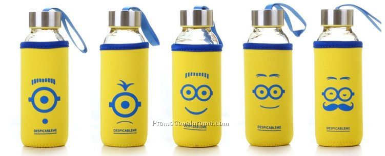 300ml Cartoon transparent glass