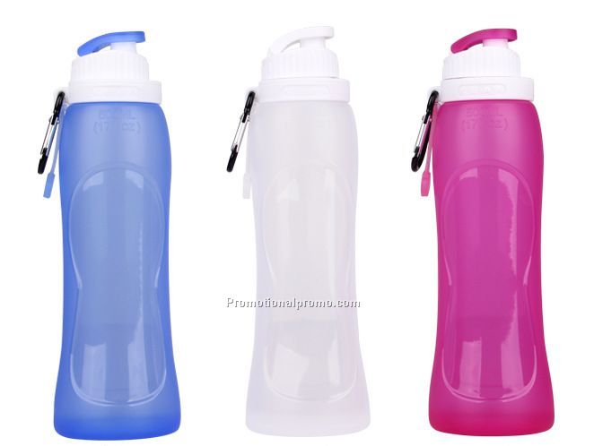 Foldable Sports Water bottle silicone folding water bottle