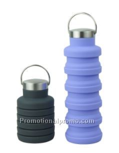 Travel Camping Folding Drinking Bottles Collapsible Silicone Water Bottles