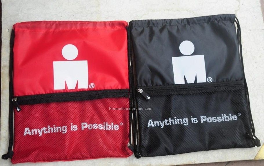 Drawstring Bag with Mesh