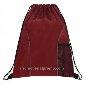 Dual Pocket Drawstring Backpack Bag