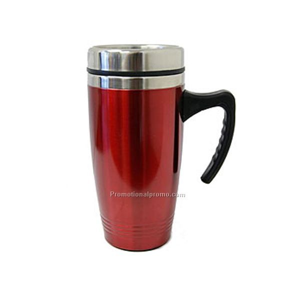 Stainless steel mug with handle