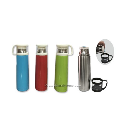 500ml Stainless Steel Themos Vacuum Flask With Transparent Cup Lid