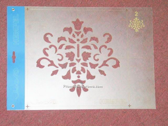 PVC Christmas Stencils, PVC Drawing Stencils, PP Customized Shaped Stencils