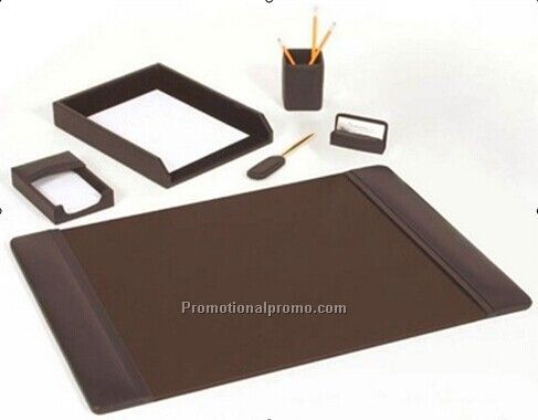 Desk set with 6parts,desk pad,A4 memo case,sall memo case,card holder,pen holder and letter opener