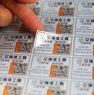 .004 Custom Shape Clear Gloss Vinyl Decals / adhesive face