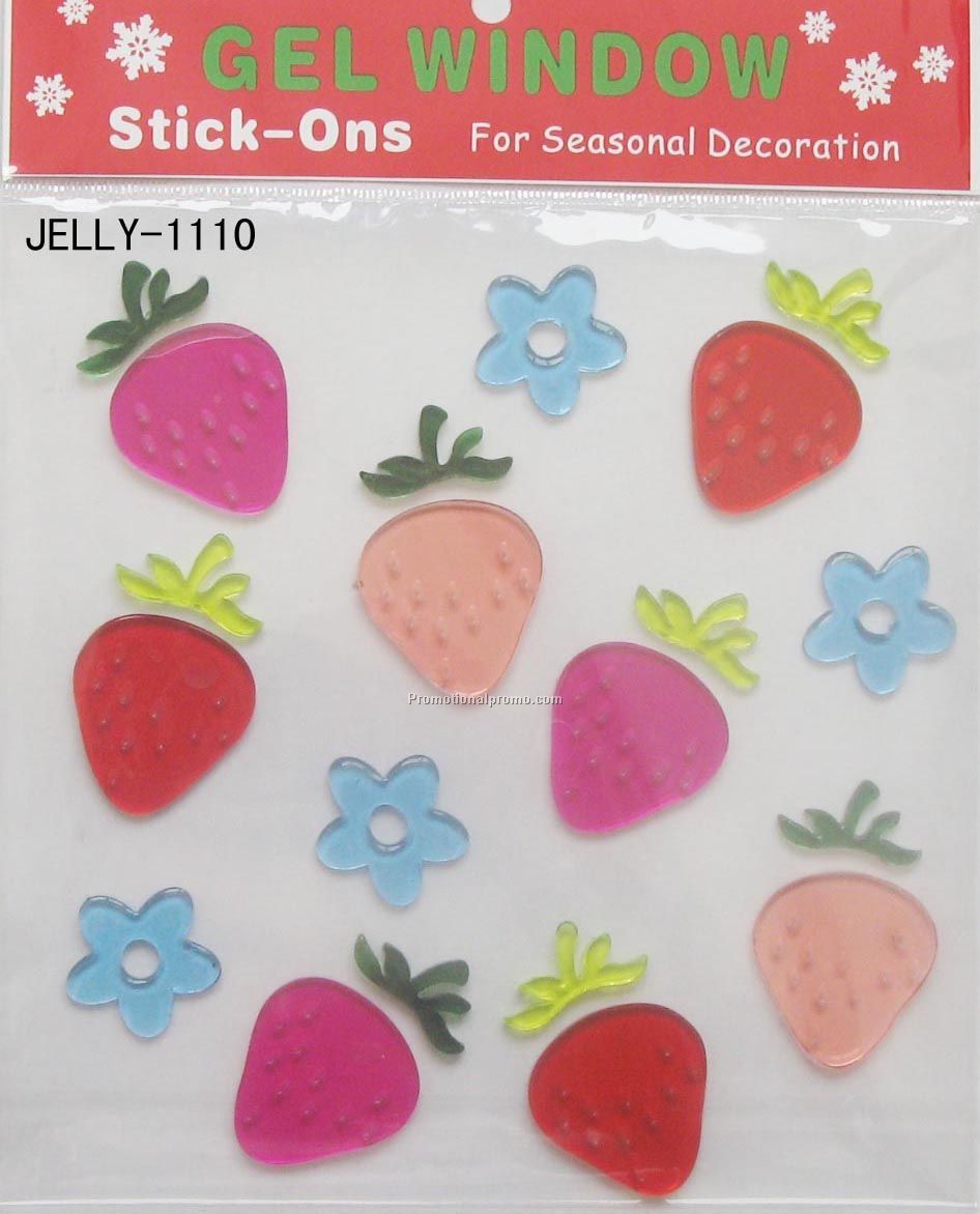 Strawberry Shape Gel Window Sticker