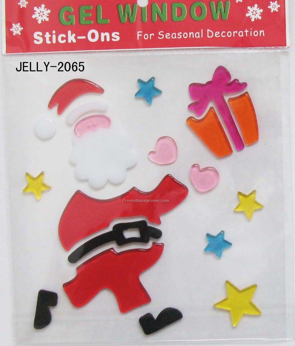 Christmas Santa Clause Gel Window Sticker