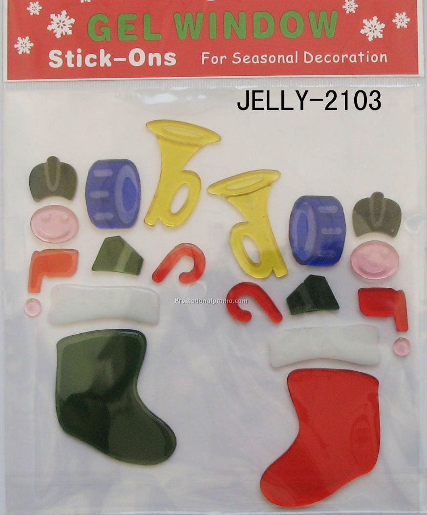 Christmas Stockings Shape Gel Sticker