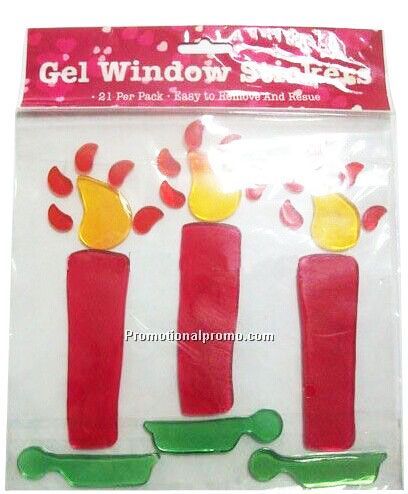 Promotional Gel Window Sticker for Christmas_Candles