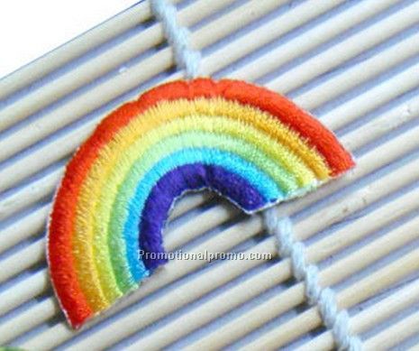 Rainbow - embroidered mini applique, Embroidery applique