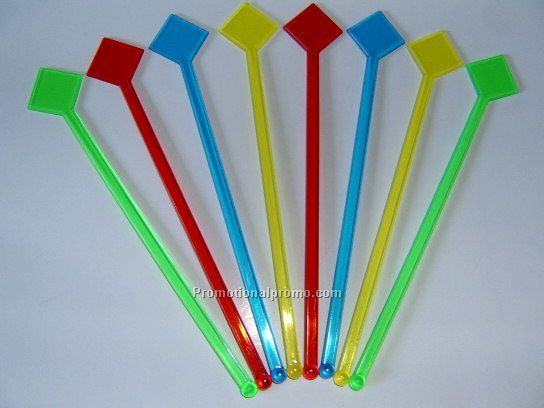 Plastic drink stirrer