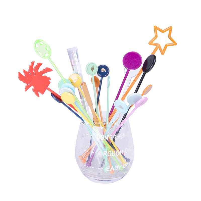 Swizzle sticks, plastic Sticks and bar picks