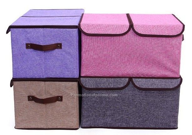 Wholesale linen non woven fabric foldable underwear storage boxes, clothing organizer