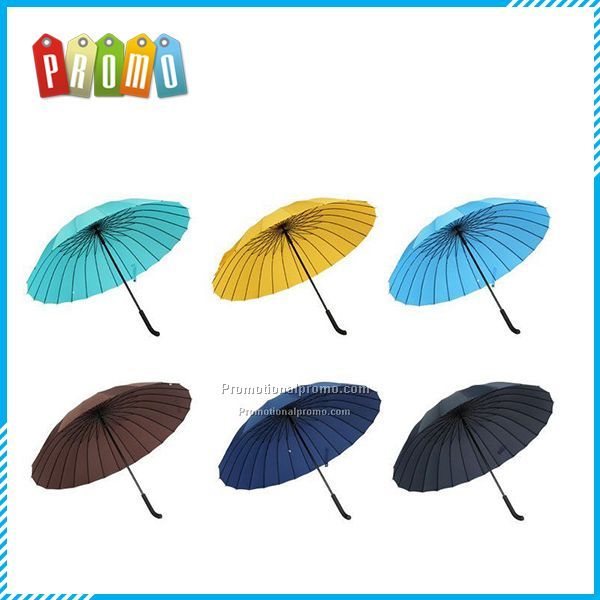 Straight 24K plain golf umbrella with high quality