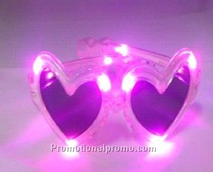 Flashing heart sunglasses
