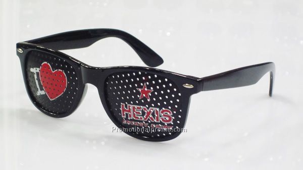 Party glasses with pinholes