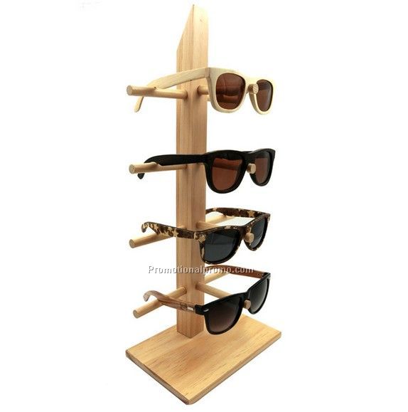 Wood sunglass stand