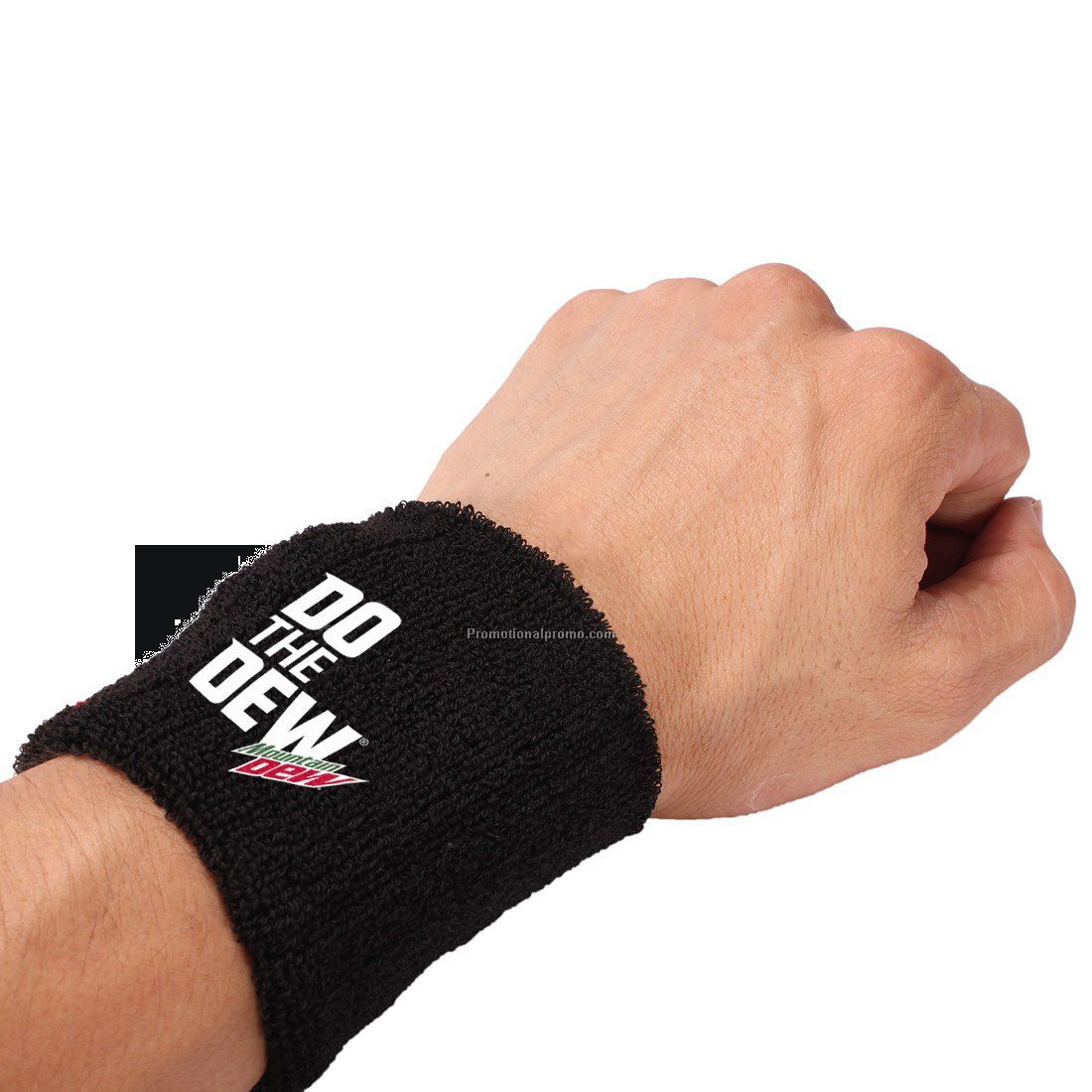 Promotional Cotton sweatband with embroidered logo