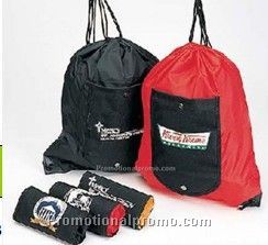 Folding beam port shopping bags