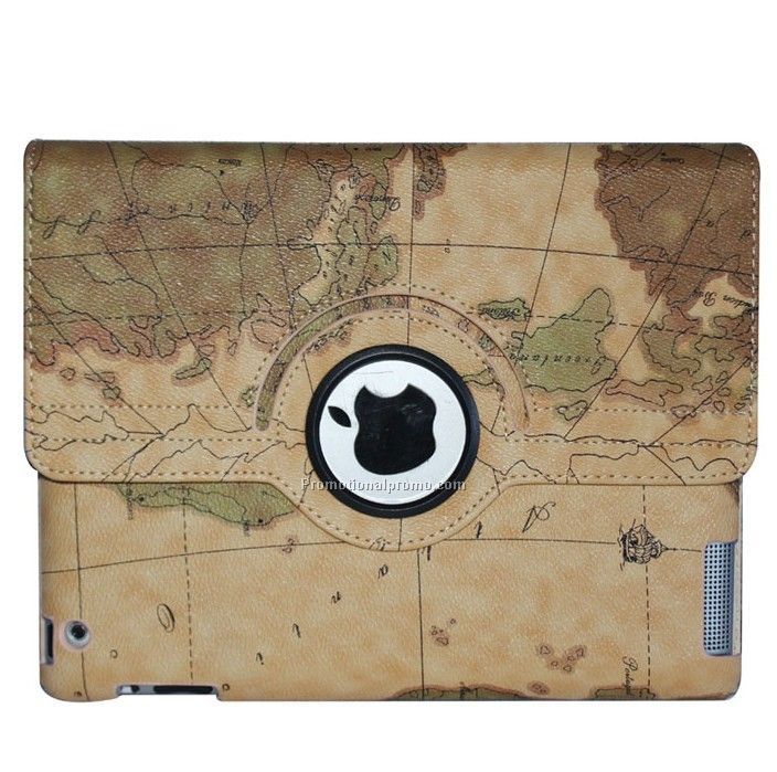 Map leather ipad protective case