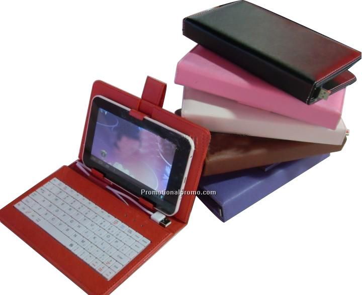 Leather cover keyboard for tablet PC