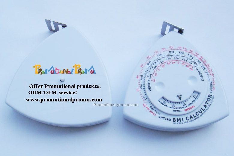 BMI Tape Measure, Healthy BMI measuring tape, Triangle shaped BMI tape