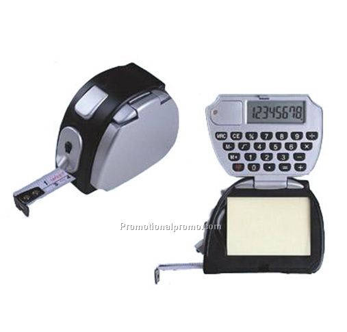 4 in 1 calculator/LED/notepaper/measuring tape4