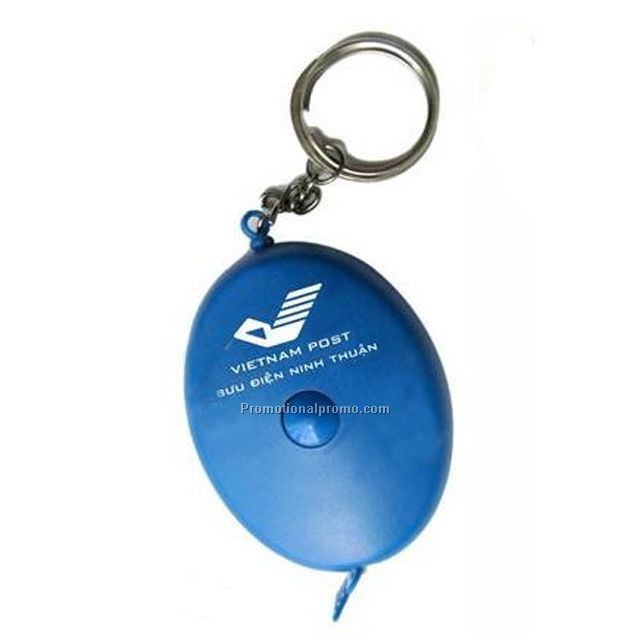 Plastic tape measure keychain