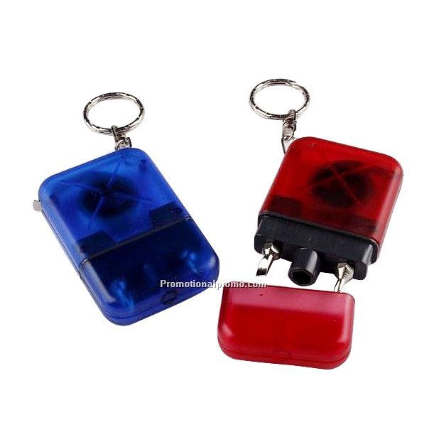 Multi-function Keychain Tape Measure With LED Light Screwdriver