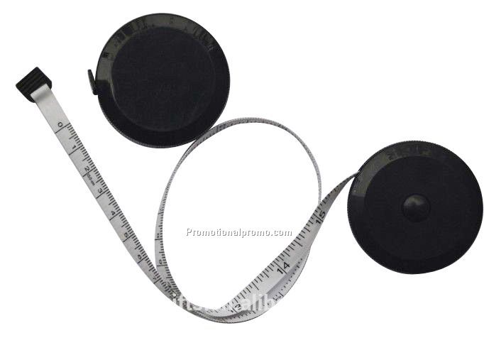 1.5M ABS Black Mini Round Measure Tape