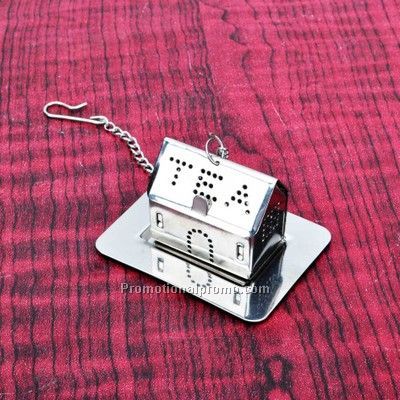 Stainless Steel House Shape Tea Infuser With Plate