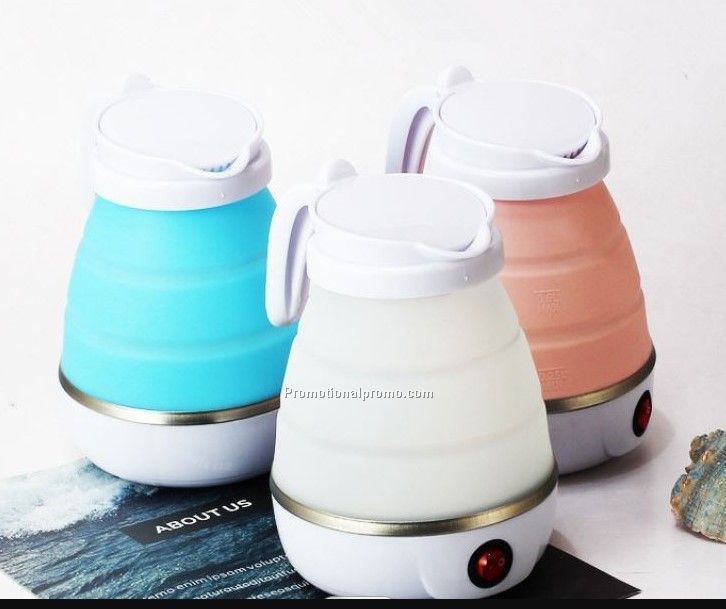 Travel foldable kettle Mini Folding Electric Collapsible Silicone Outdoor Portable Kettle