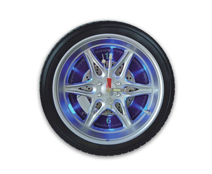 With light Tire clock