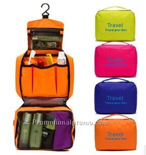 Foldable hanging toiletry bag/make up bag