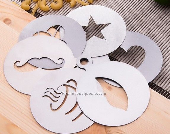 Customized Stainless Steel Coffee Stencil