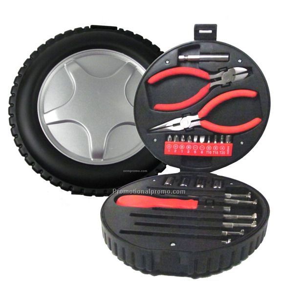 promotional 24pc Tool Kit In A Tire Box