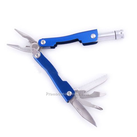 Metal Multi-Function Pliers With Tools And Flashlight