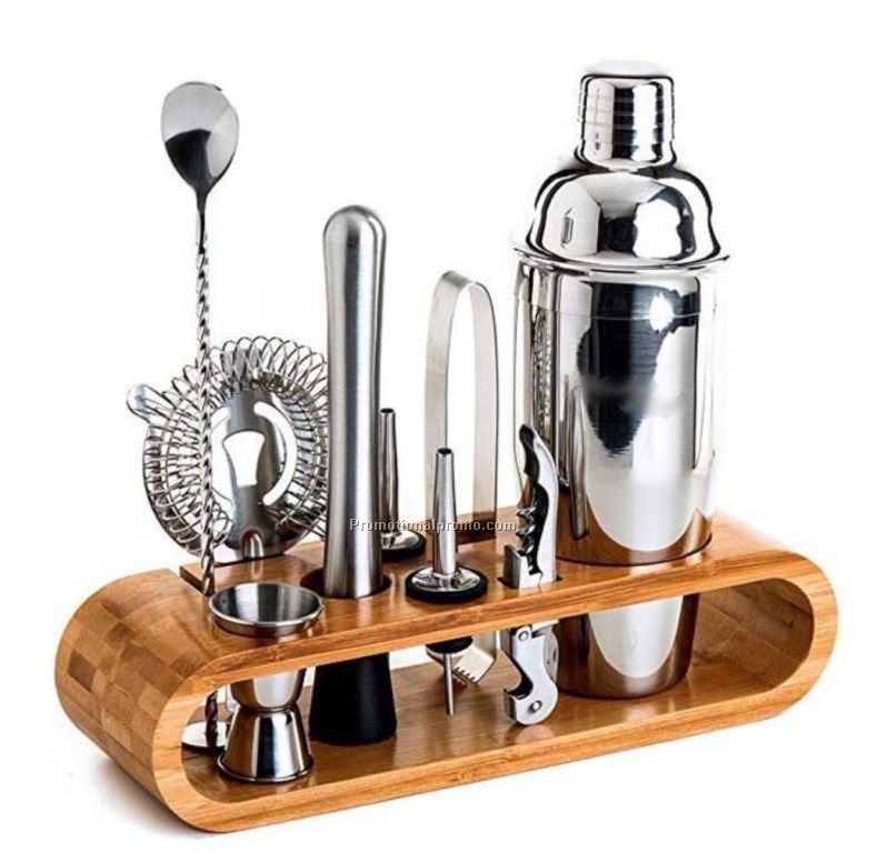 Hot Sale Custom Logo 10 Piece Bar Tools Set Stainless Steel High Quality Bartender Set For Bartender